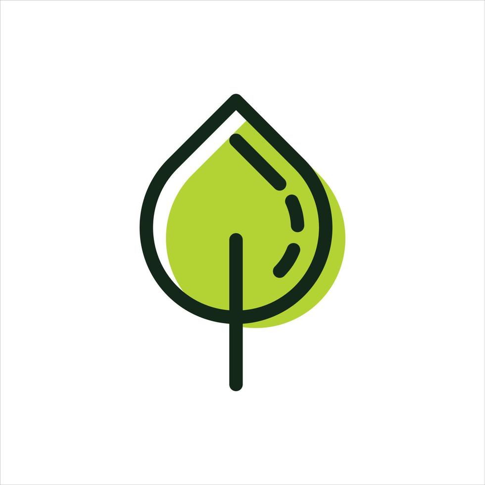 leaf icon logo template, environment and plants used. vector