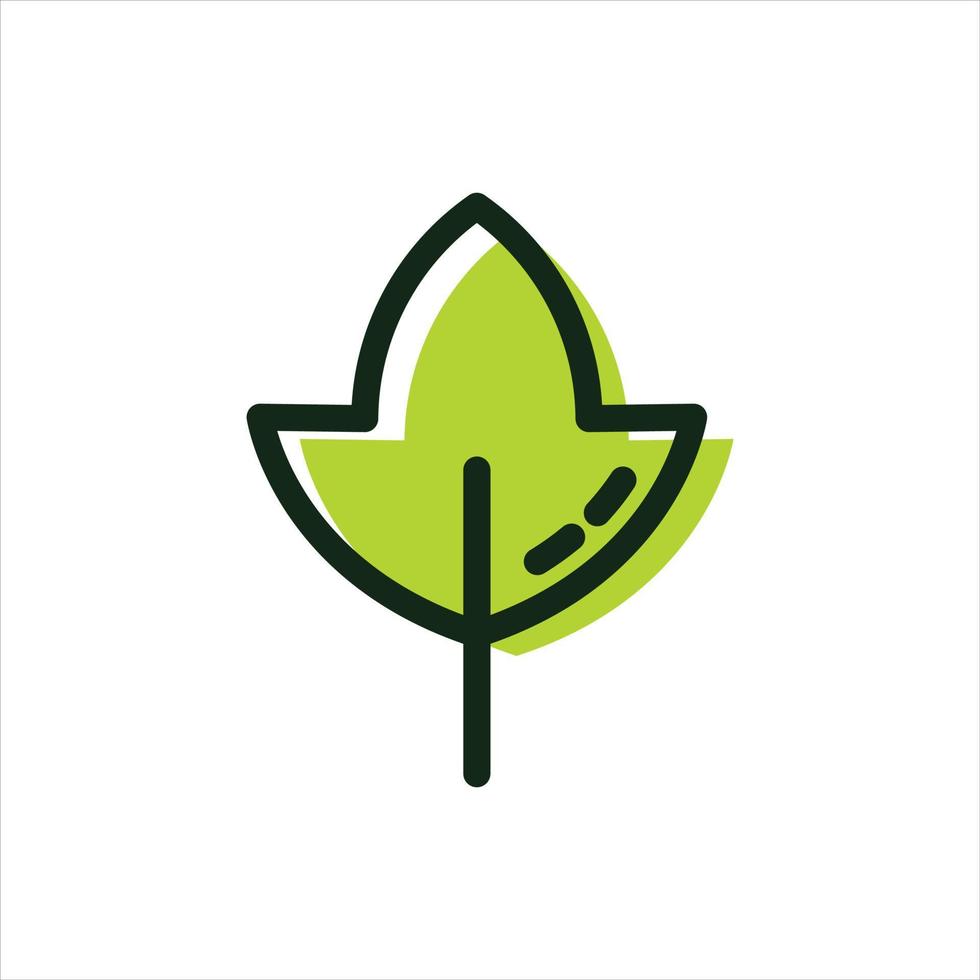 plantilla de logotipo de icono de hoja, medio ambiente y plantas utilizadas. vector