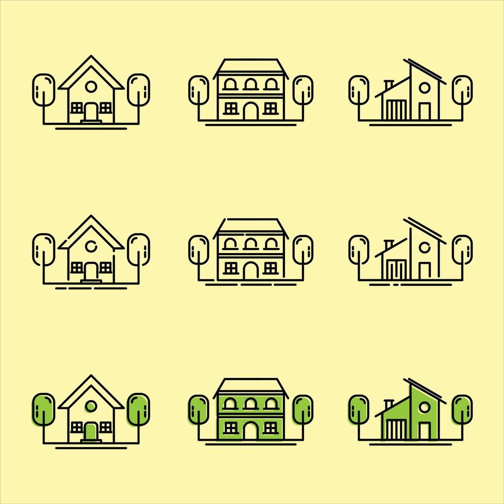House icon set collection, used for property and environment. vector