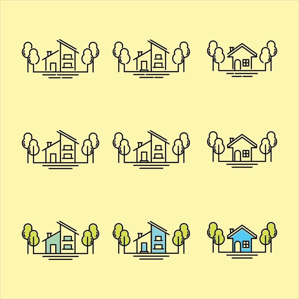 House icon set collection, used for property and environment. vector