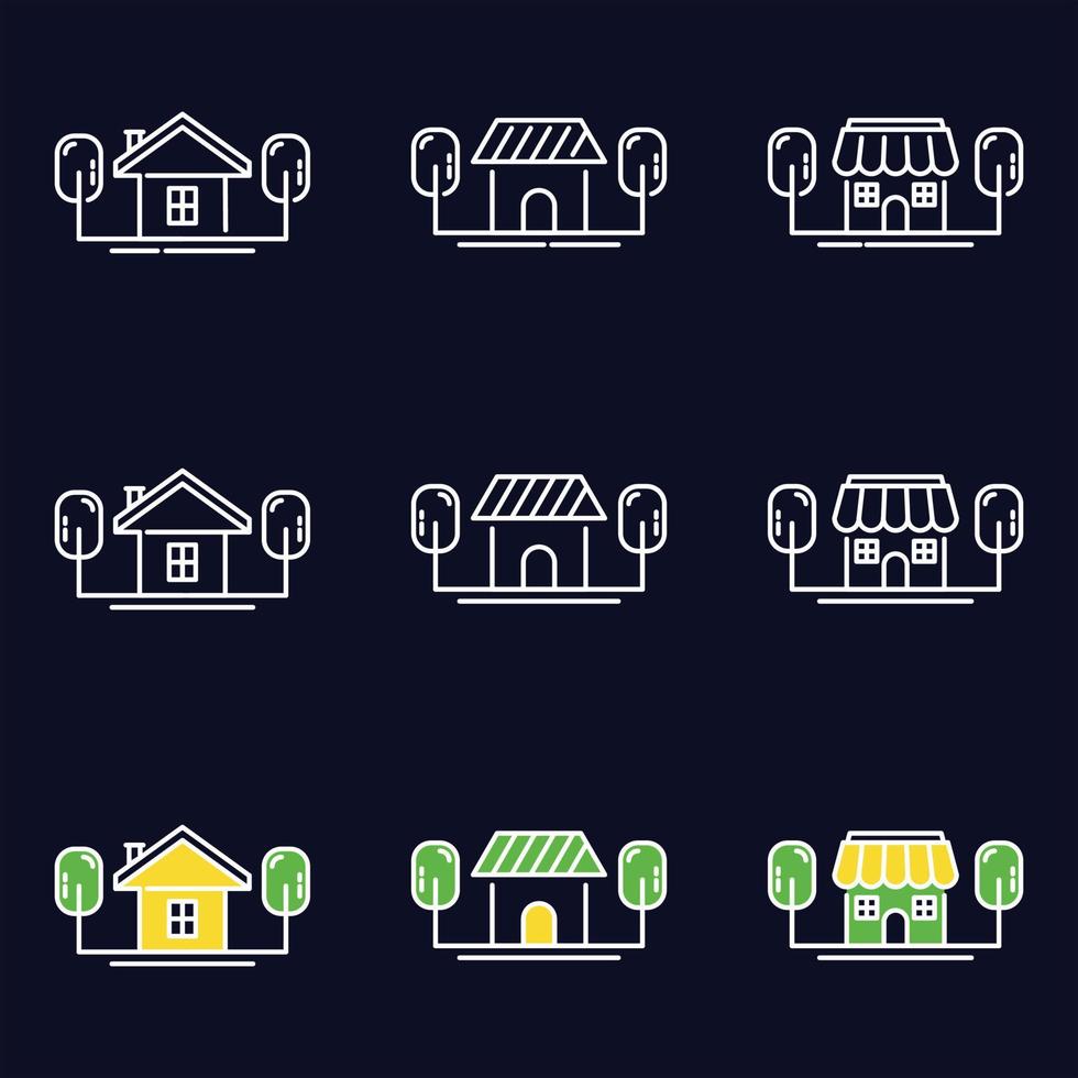 House icon set collection, used for property and environment. vector