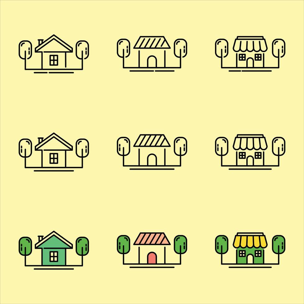 House icon set collection, used for property and environment. vector