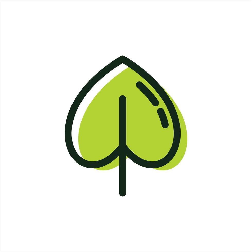 leaf icon logo template, environment and plants used. vector