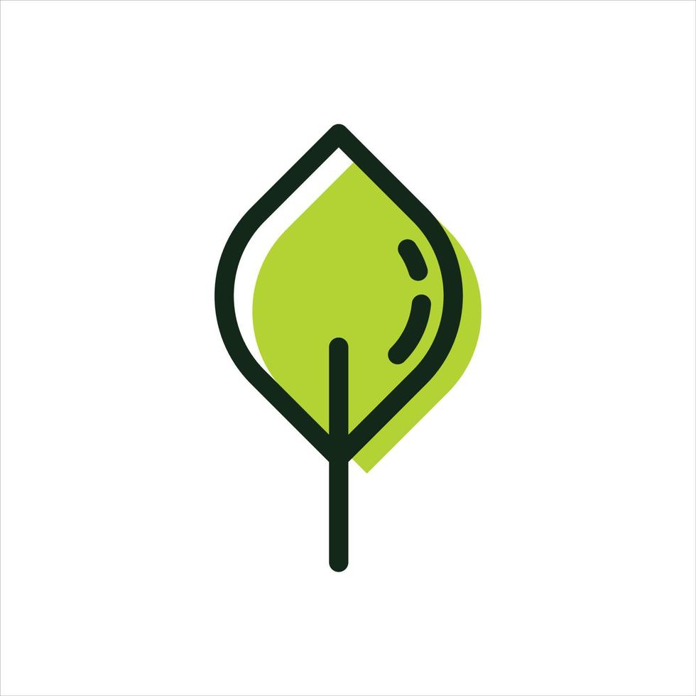 leaf icon logo template, environment and plants used. vector