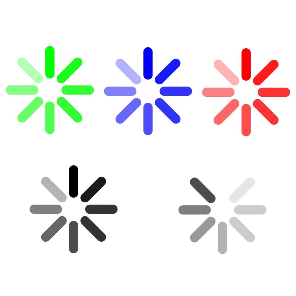 The symbol loading green blue red grey. vector