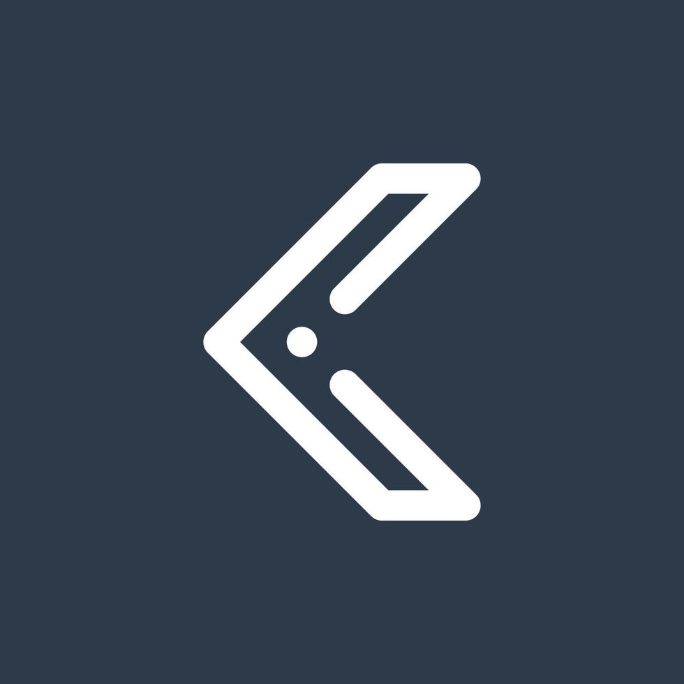 Line art arrow icon, used for direction. vector