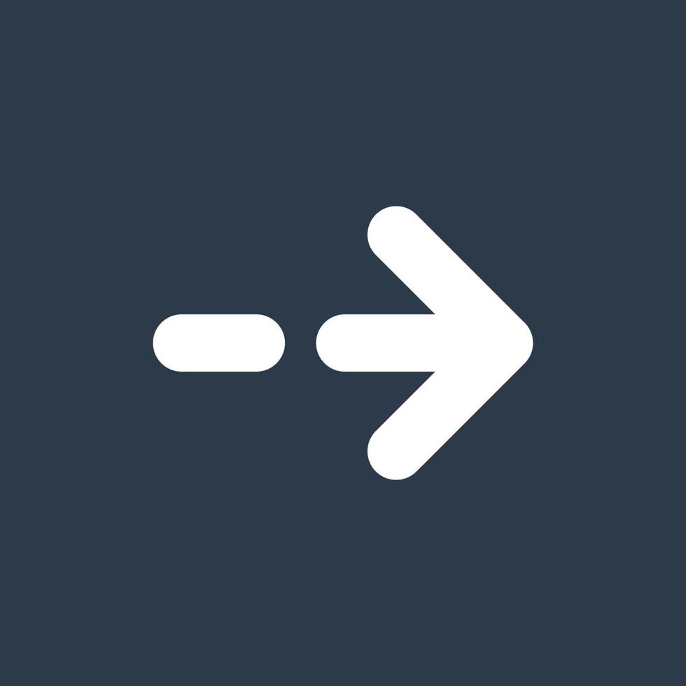 Line art arrow icon, used for direction. vector