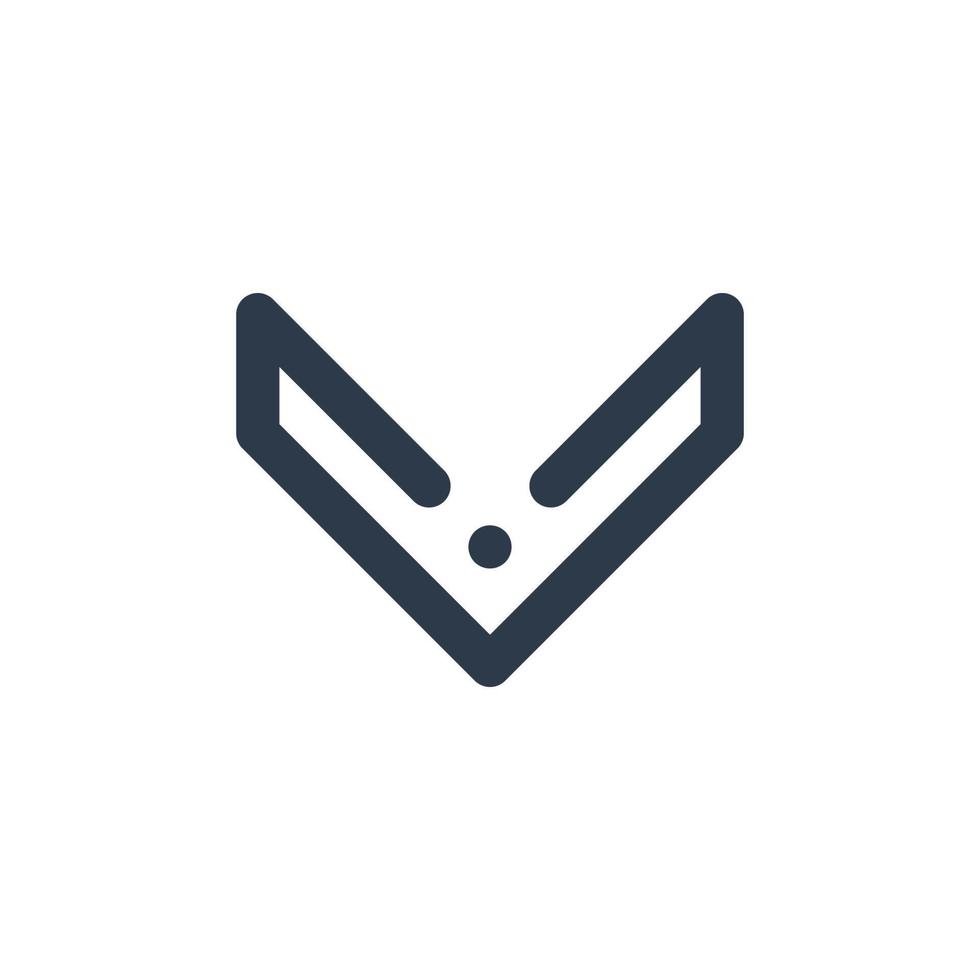 Line art arrow icon, used for direction. vector