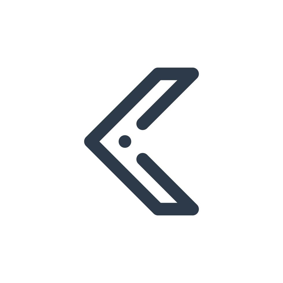 Line art arrow icon, used for direction. vector