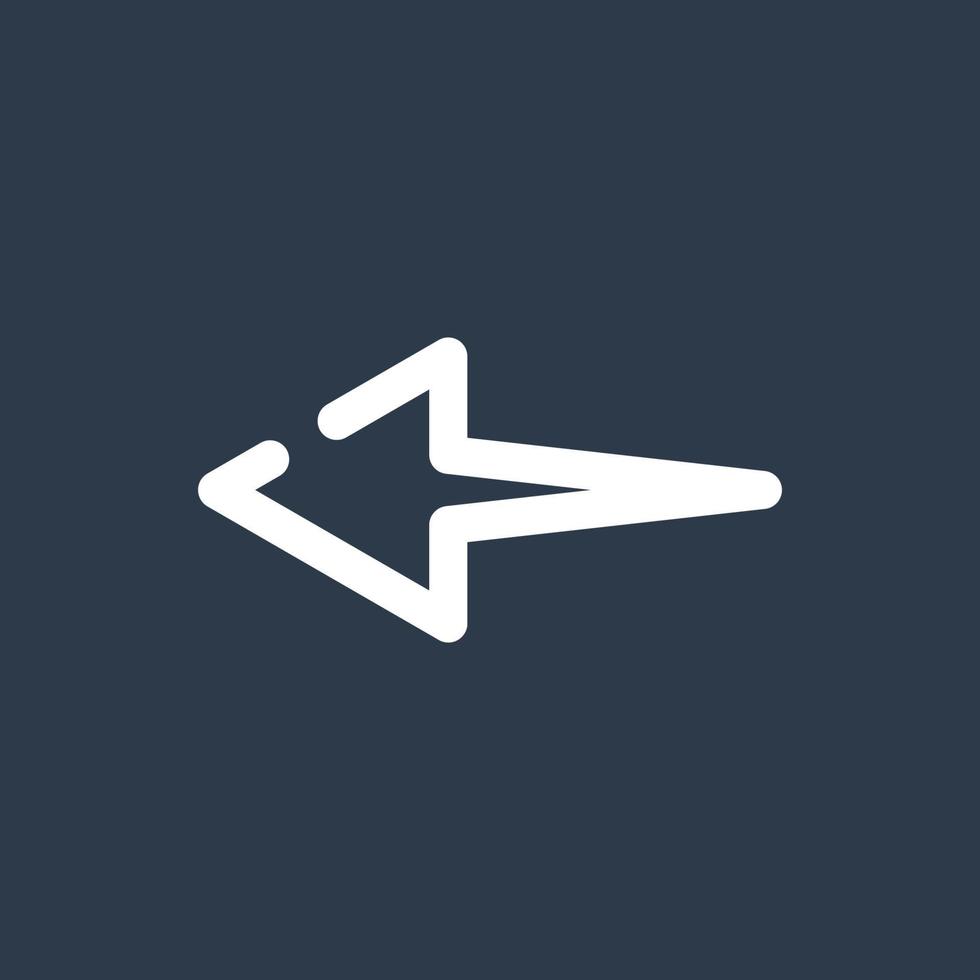 Line art arrow icon, used for direction. vector
