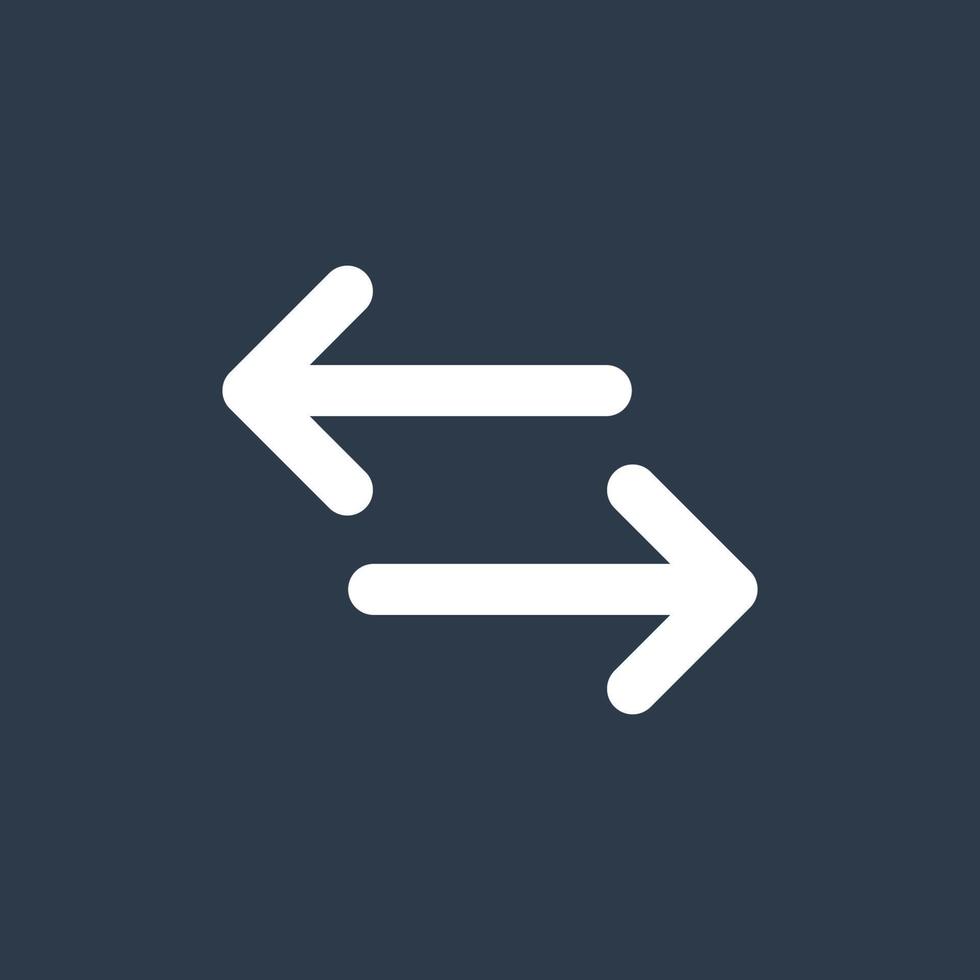 Line art arrow icon, used for direction. vector