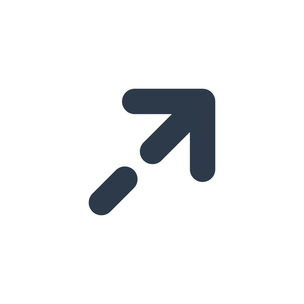 Line art arrow icon, used for direction. vector