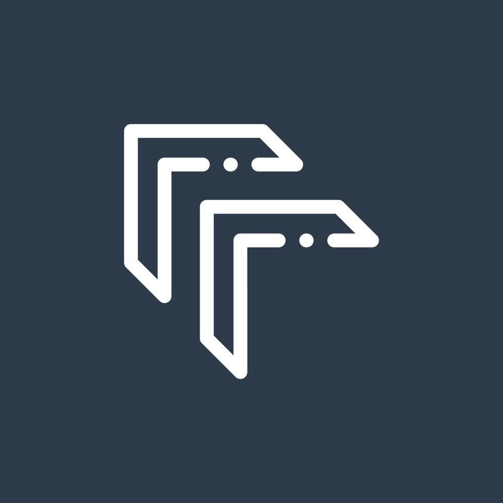 Line art arrow icon, used for direction. vector