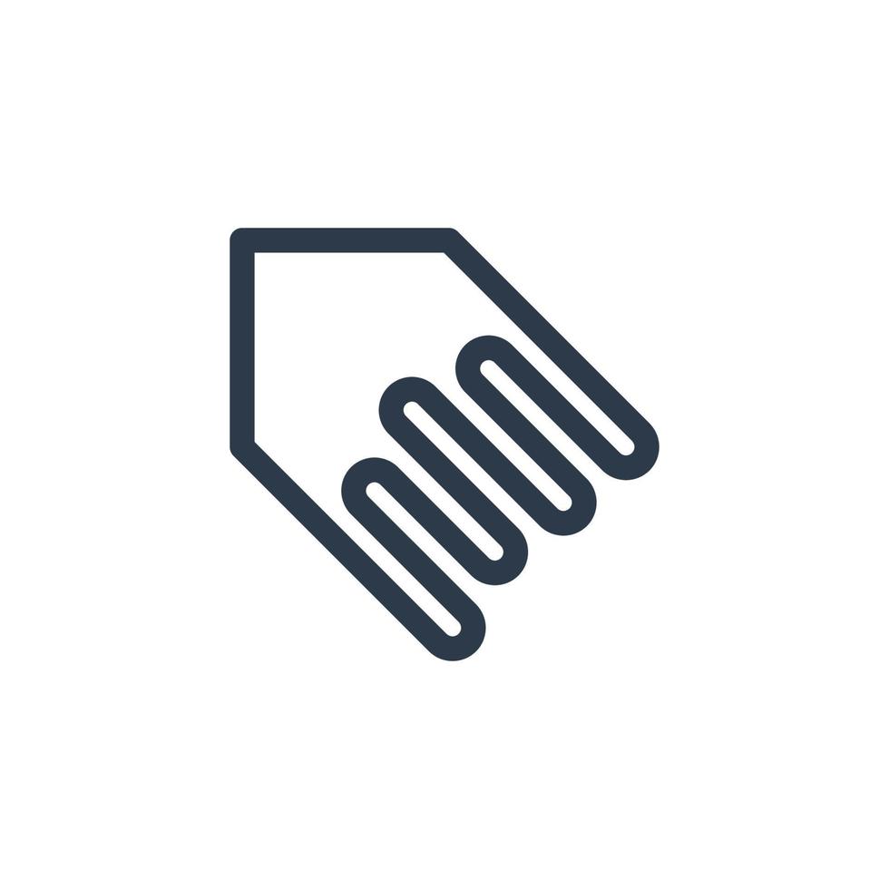Line art arrow icon, used for direction. vector