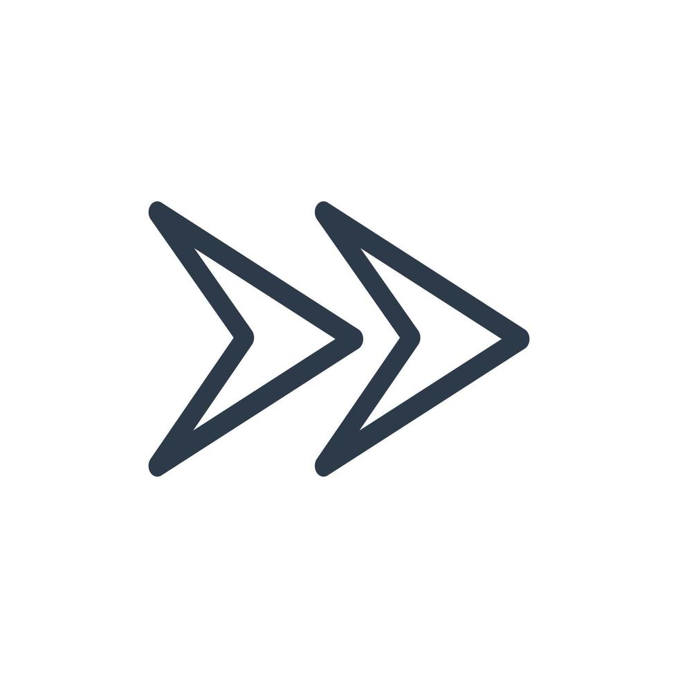 Line art arrow icon, used for direction. vector