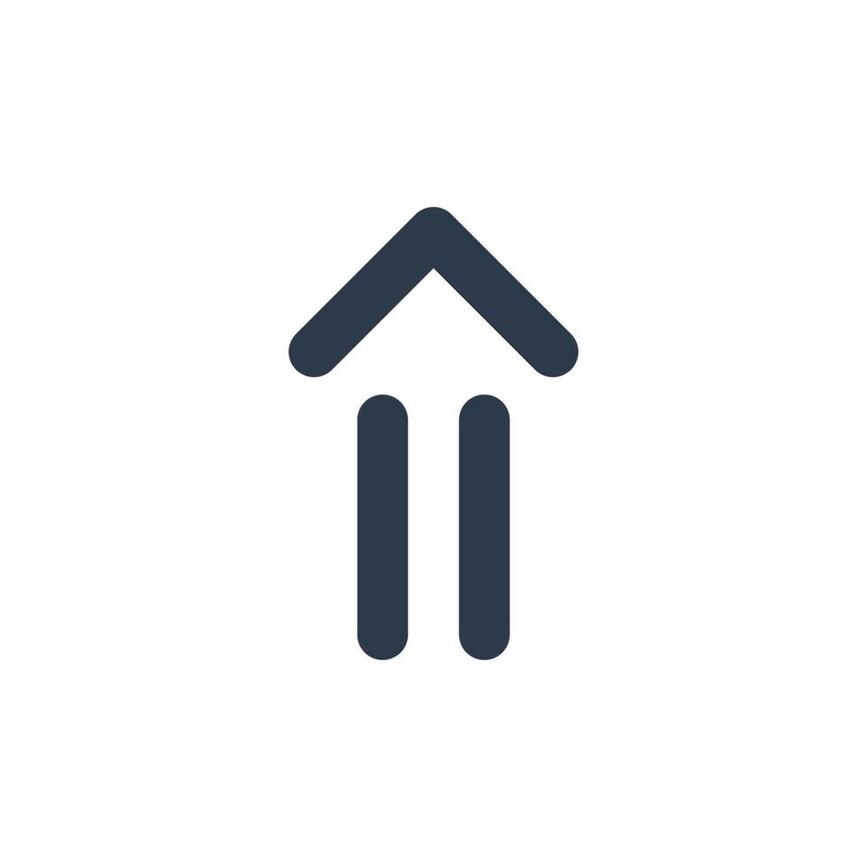 Line art arrow icon, used for direction. vector