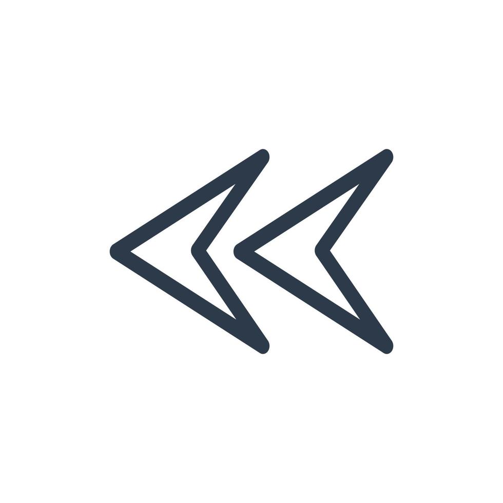 Line art arrow icon, used for direction. vector