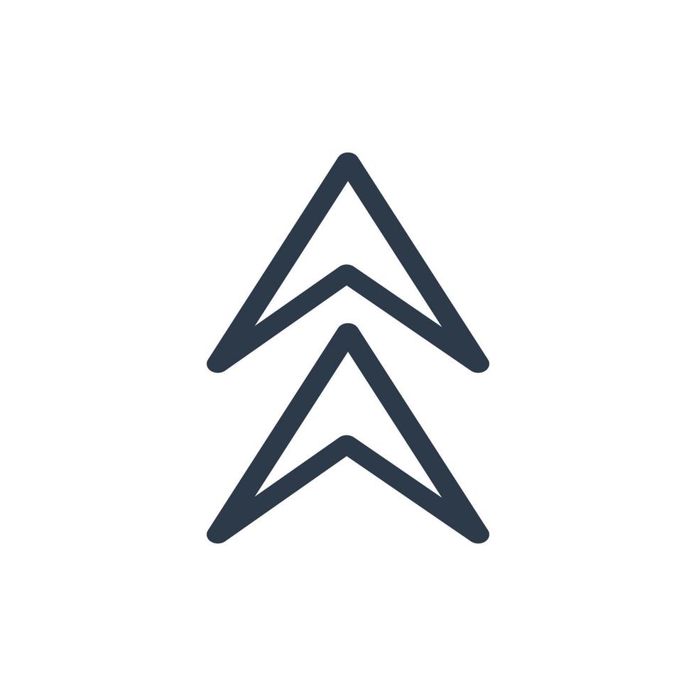 Line art arrow icon, used for direction. vector