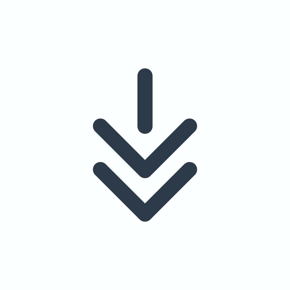 Line art arrow icon, used for direction. vector