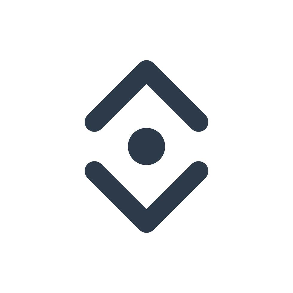 Line art arrow icon, used for direction. vector