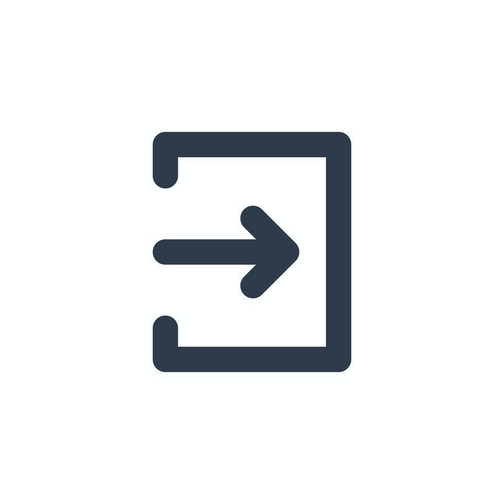 Line art arrow icon, used for direction. vector