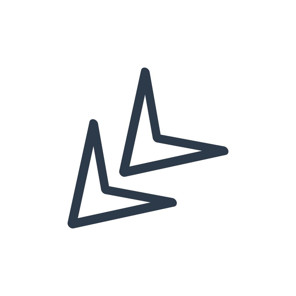 Line art arrow icon, used for direction. vector