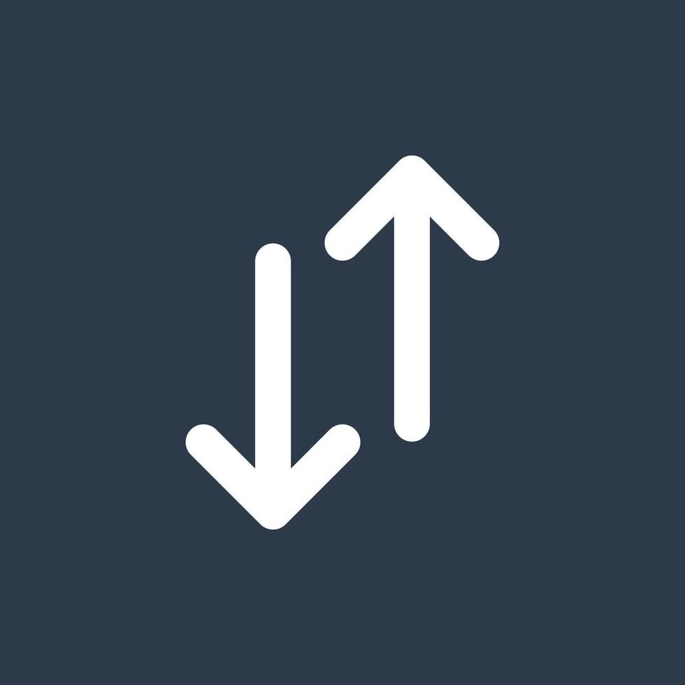 Line art arrow icon, used for direction. vector
