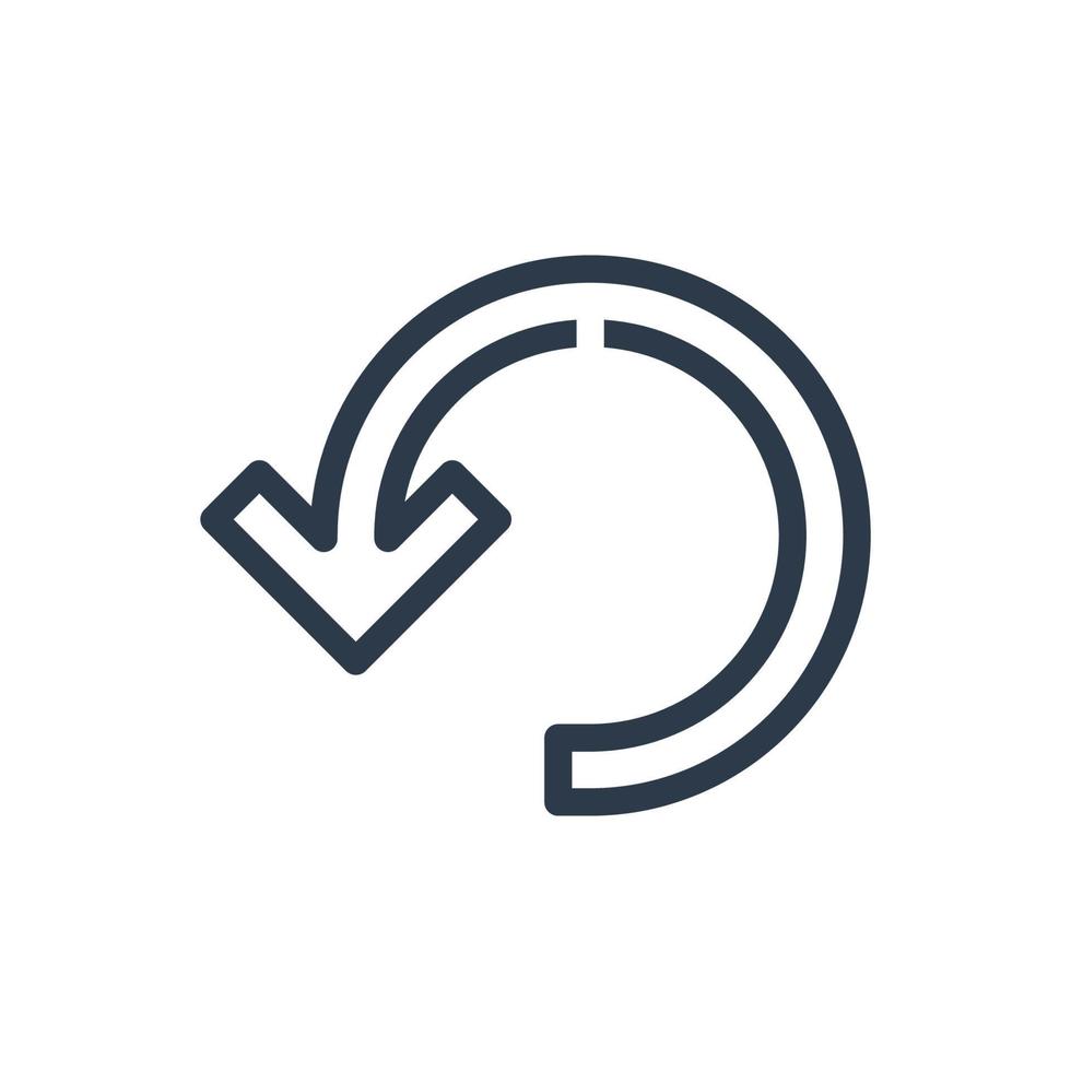 Line art arrow icon, used for direction. vector