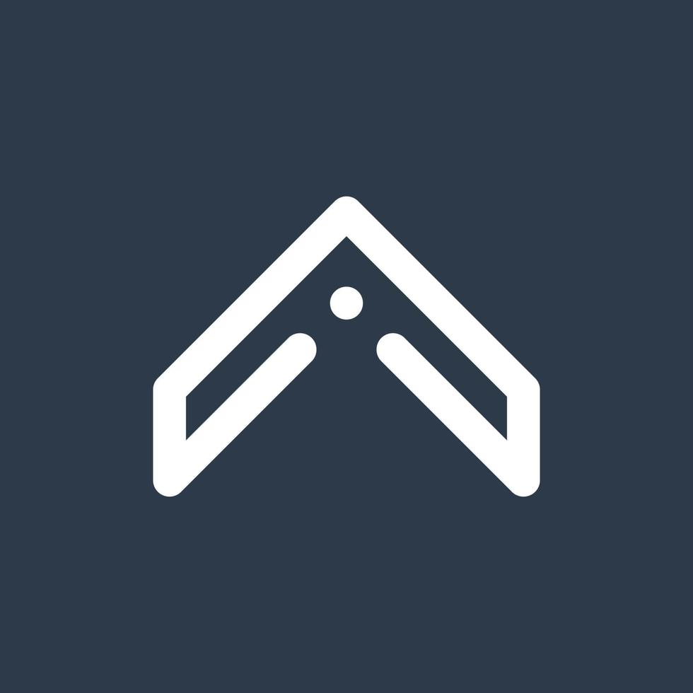 Line art arrow icon, used for direction. vector