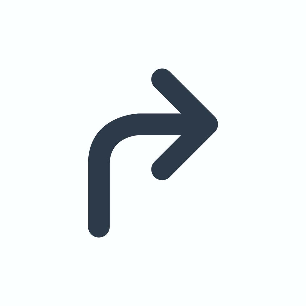 Line art arrow icon, used for direction. vector