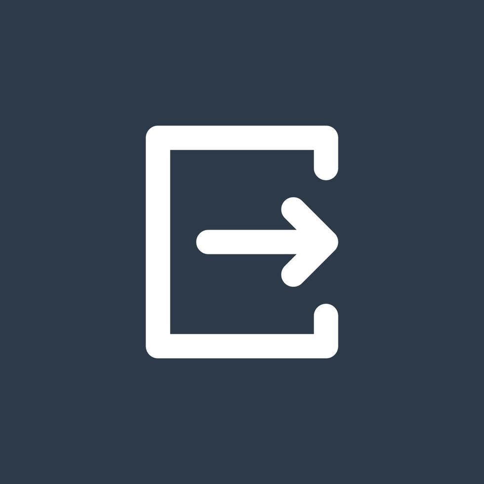 Line art arrow icon, used for direction. vector