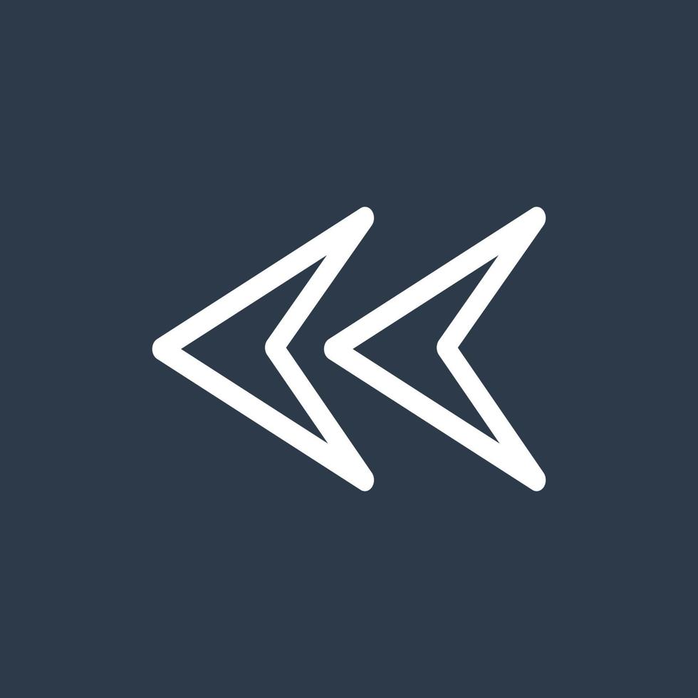 Line art arrow icon, used for direction. vector