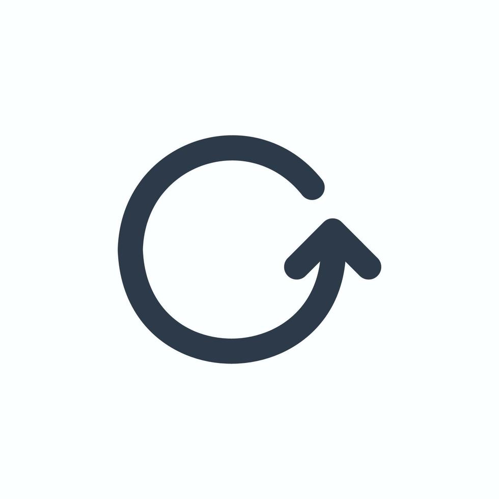 Line art arrow icon, used for direction. vector