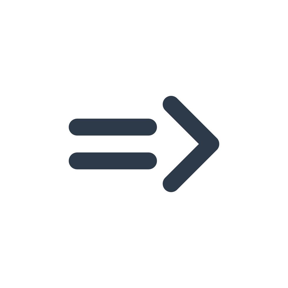 Line art arrow icon, used for direction. vector