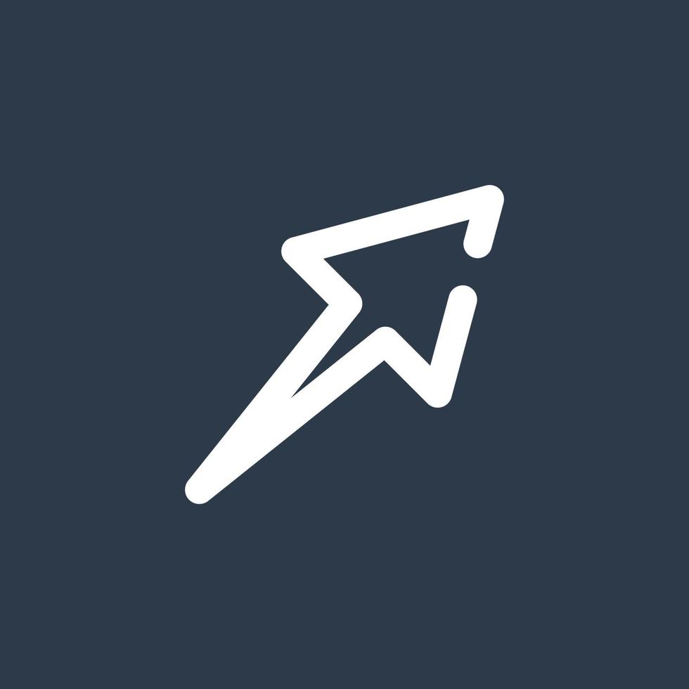 Line art arrow icon, used for direction. vector