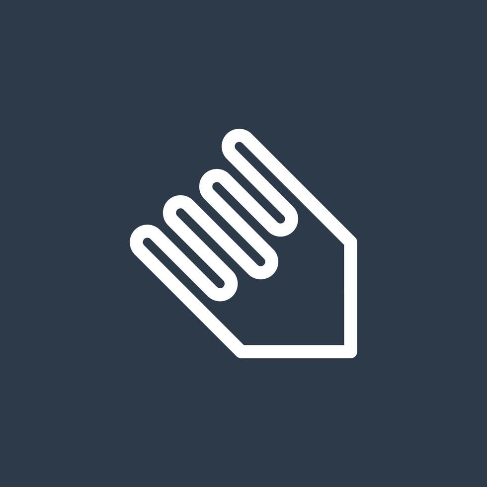 Line art arrow icon, used for direction. vector