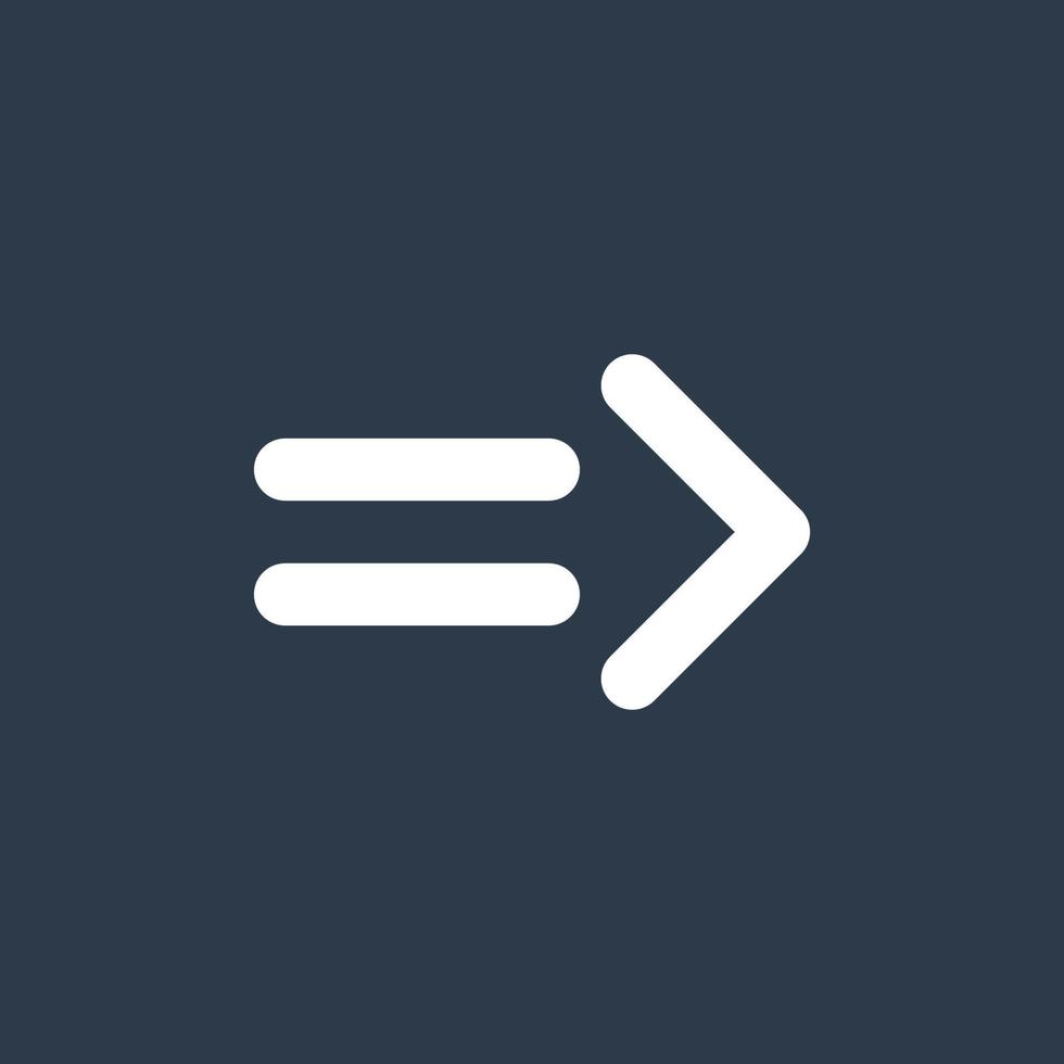 Line art arrow icon, used for direction. vector