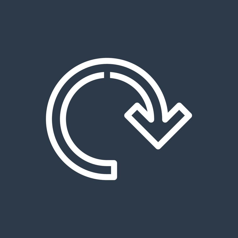 Line art arrow icon, used for direction. vector