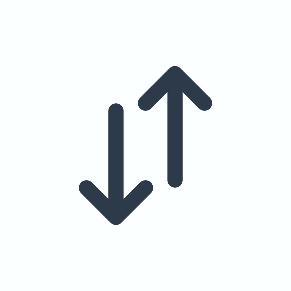 Line art arrow icon, used for direction. vector