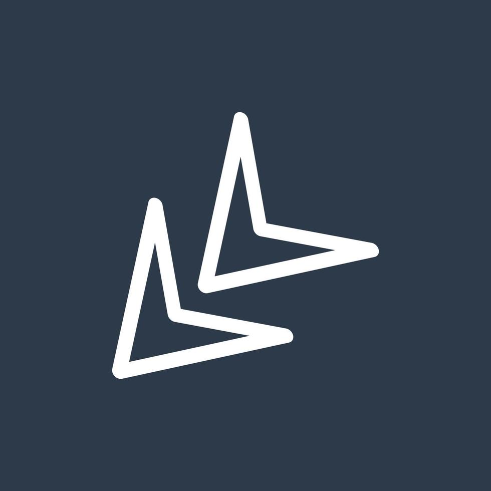 Line art arrow icon, used for direction. vector