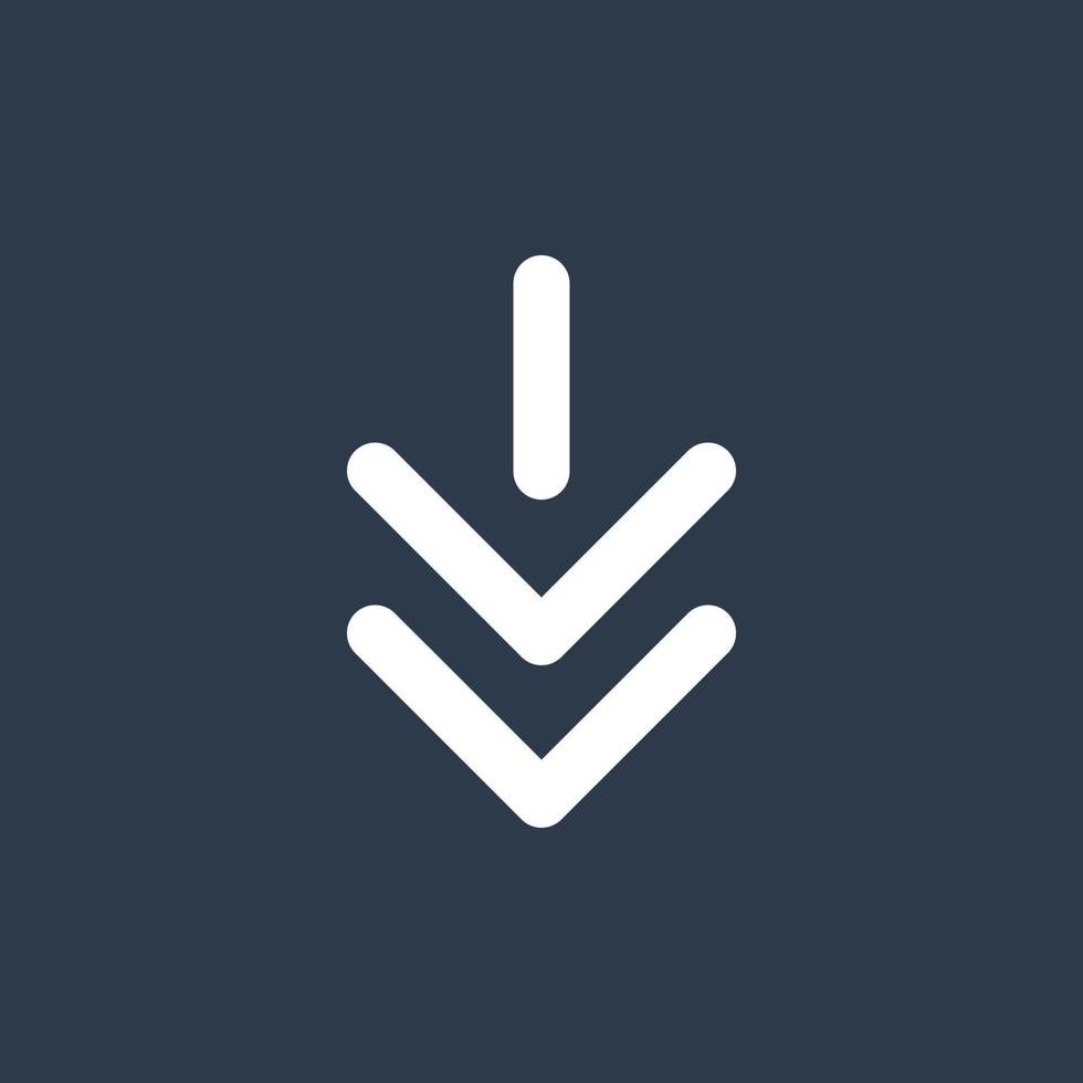 Line art arrow icon, used for direction. vector