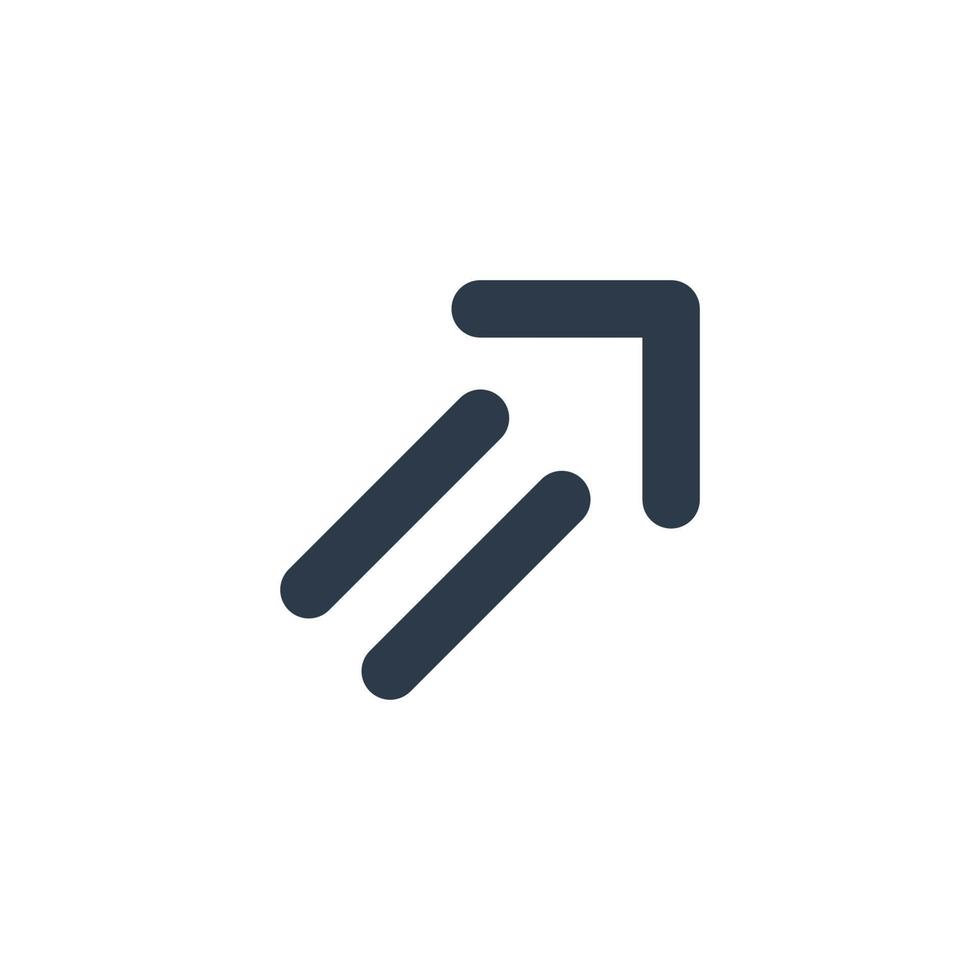 Line art arrow icon, used for direction. vector
