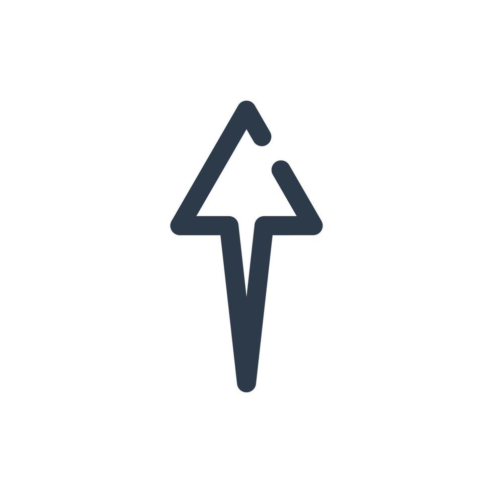 Line art arrow icon, used for direction. vector