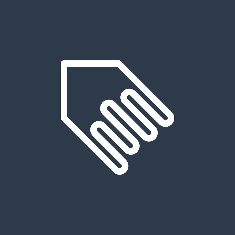 Line art arrow icon, used for direction. vector