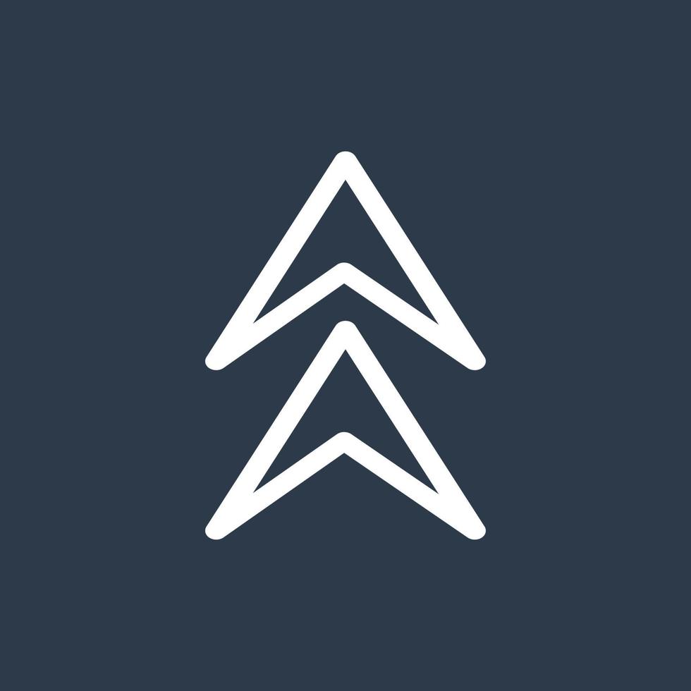 Line art arrow icon, used for direction. vector