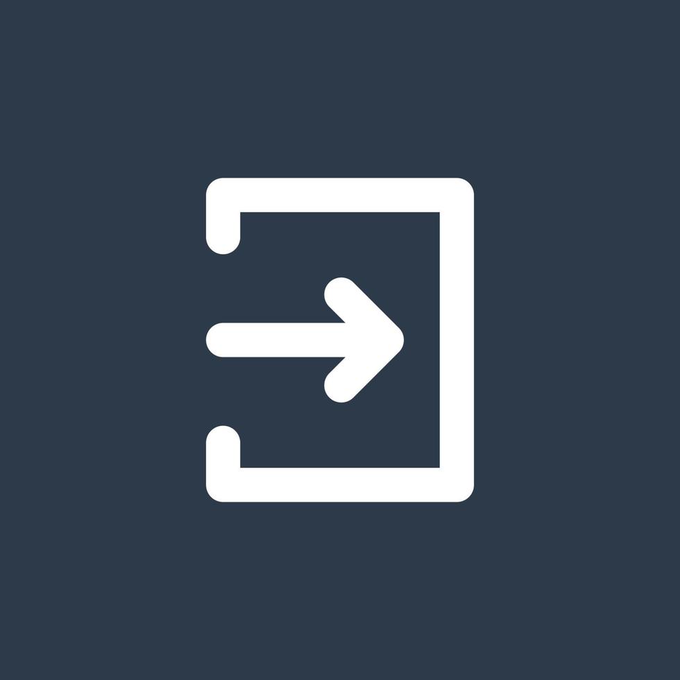 Line art arrow icon, used for direction. vector