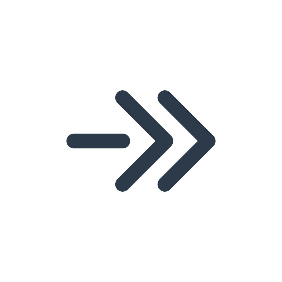 Line art arrow icon, used for direction. vector