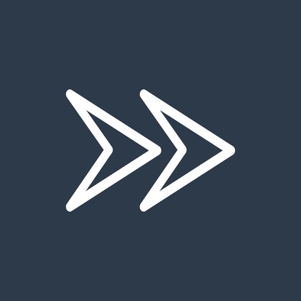 Line art arrow icon, used for direction. vector