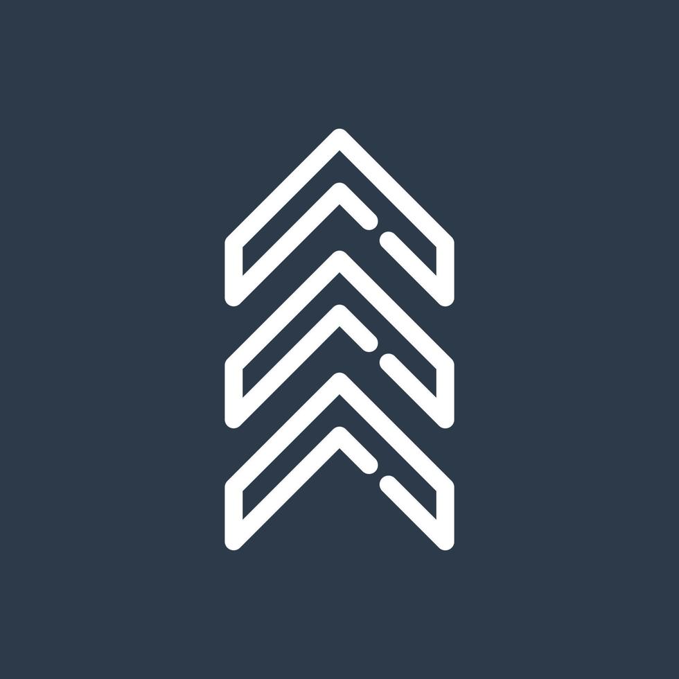 Line art arrow icon, used for direction. vector