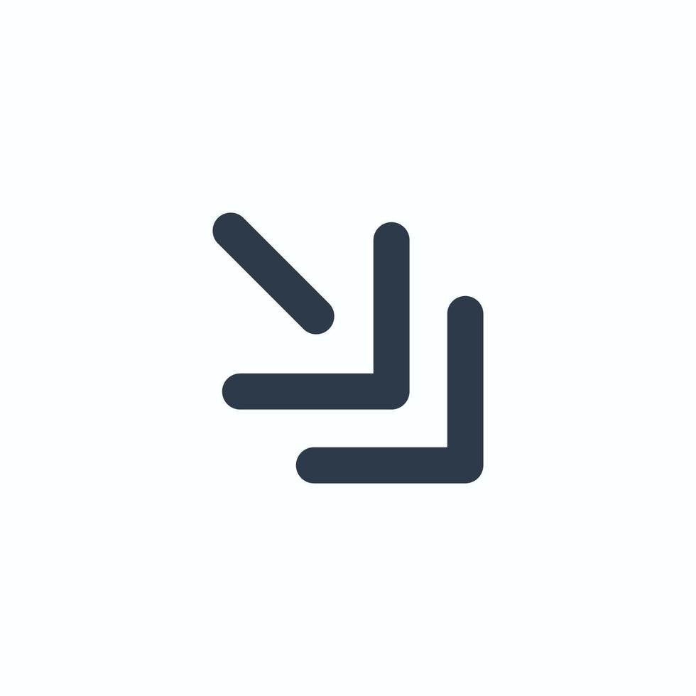 Line art arrow icon, used for direction. vector